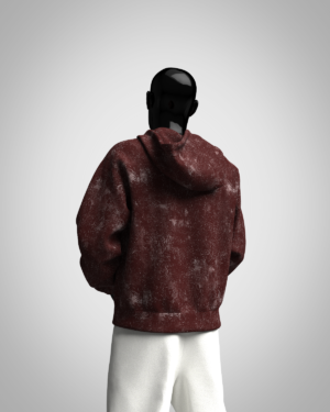 Maroon Acid Washed Hoodie
