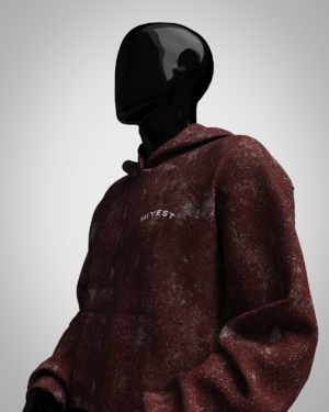 Maroon Acid Washed Hoodie